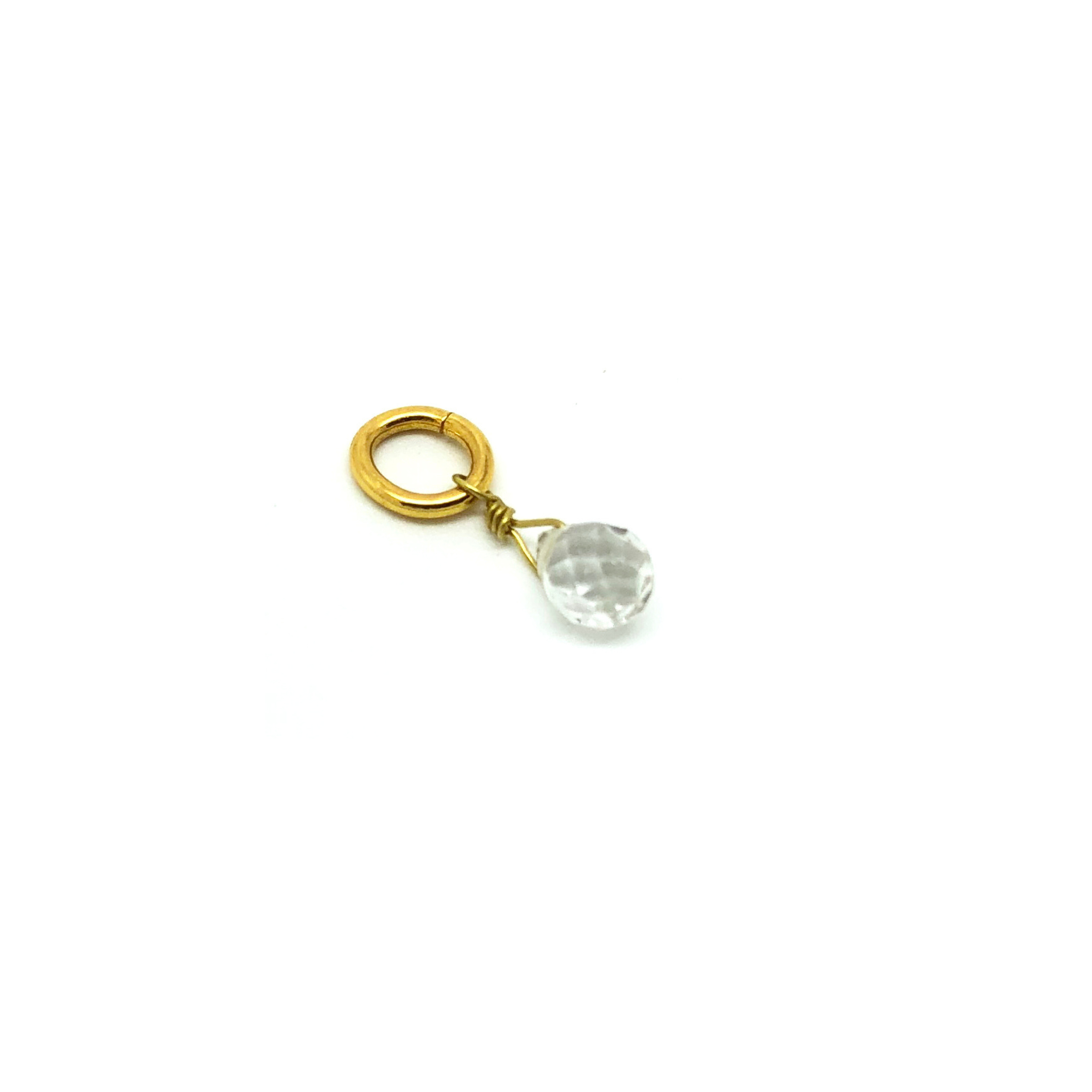 White Topaz Charm