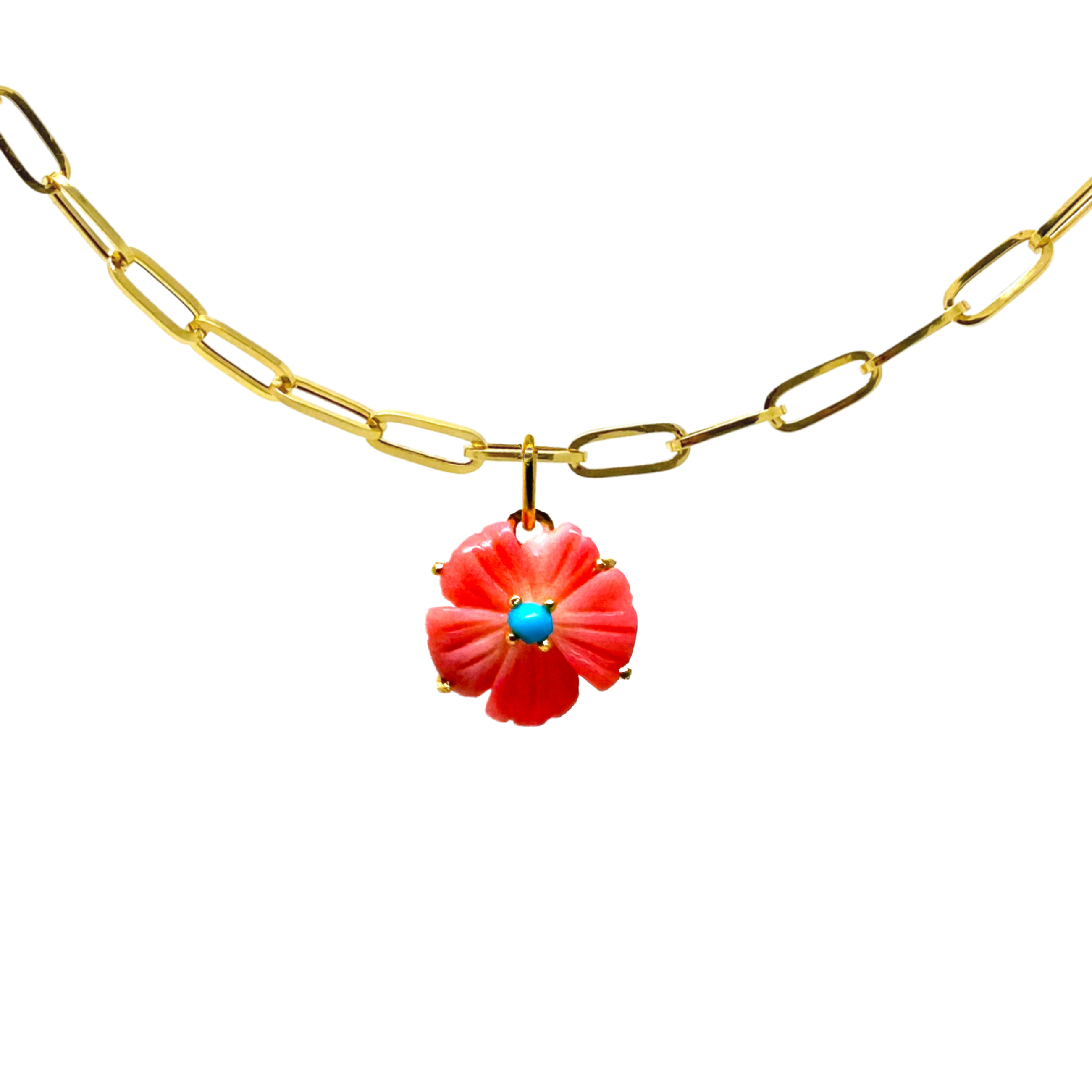 Coral Flower Pendant