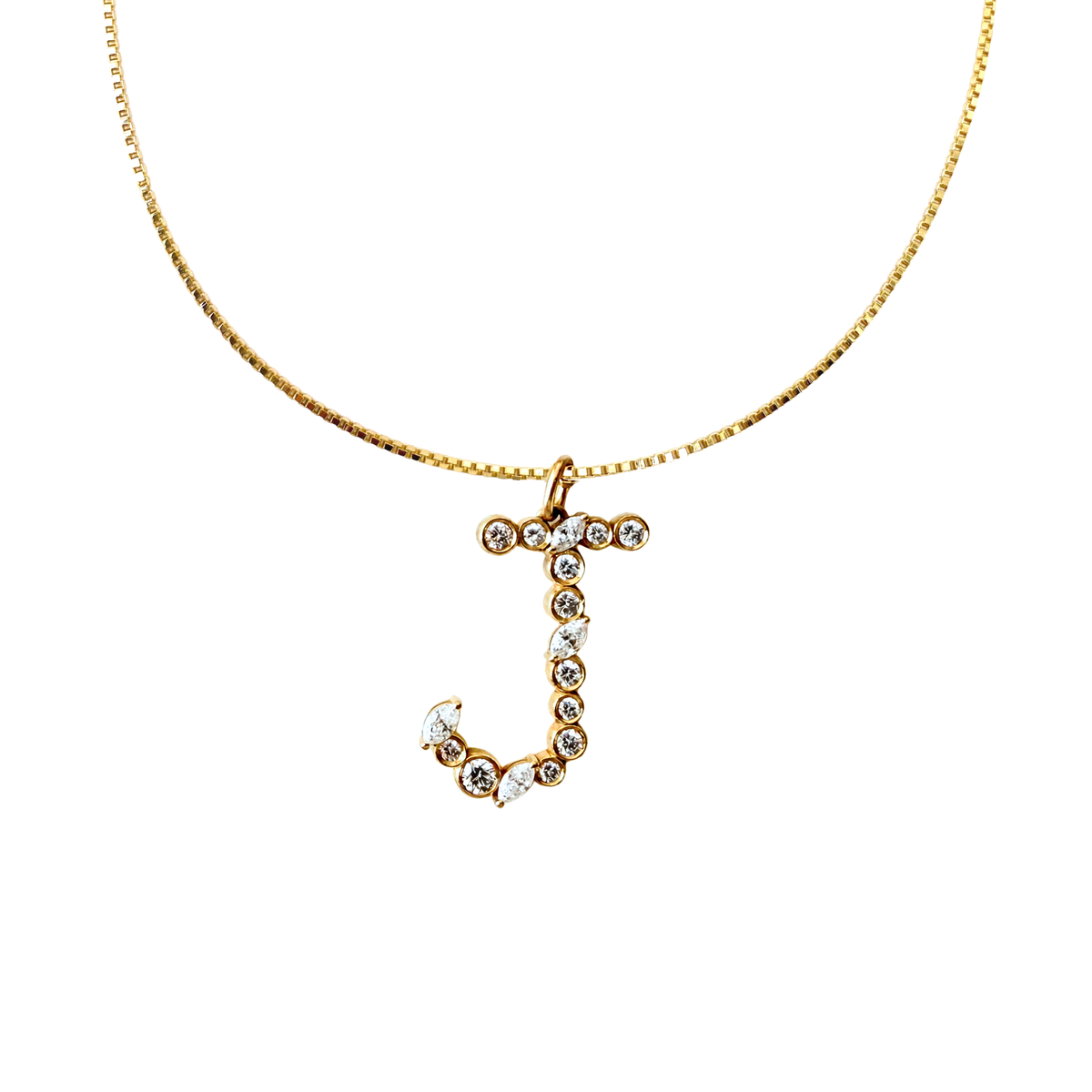 Jumbo Diamond Initial Pendant