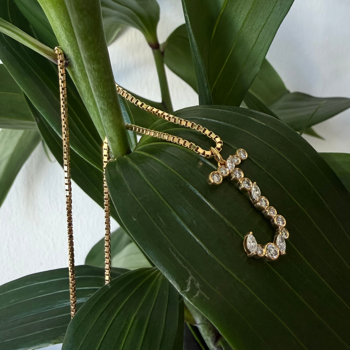 Jumbo Diamond Initial Pendant