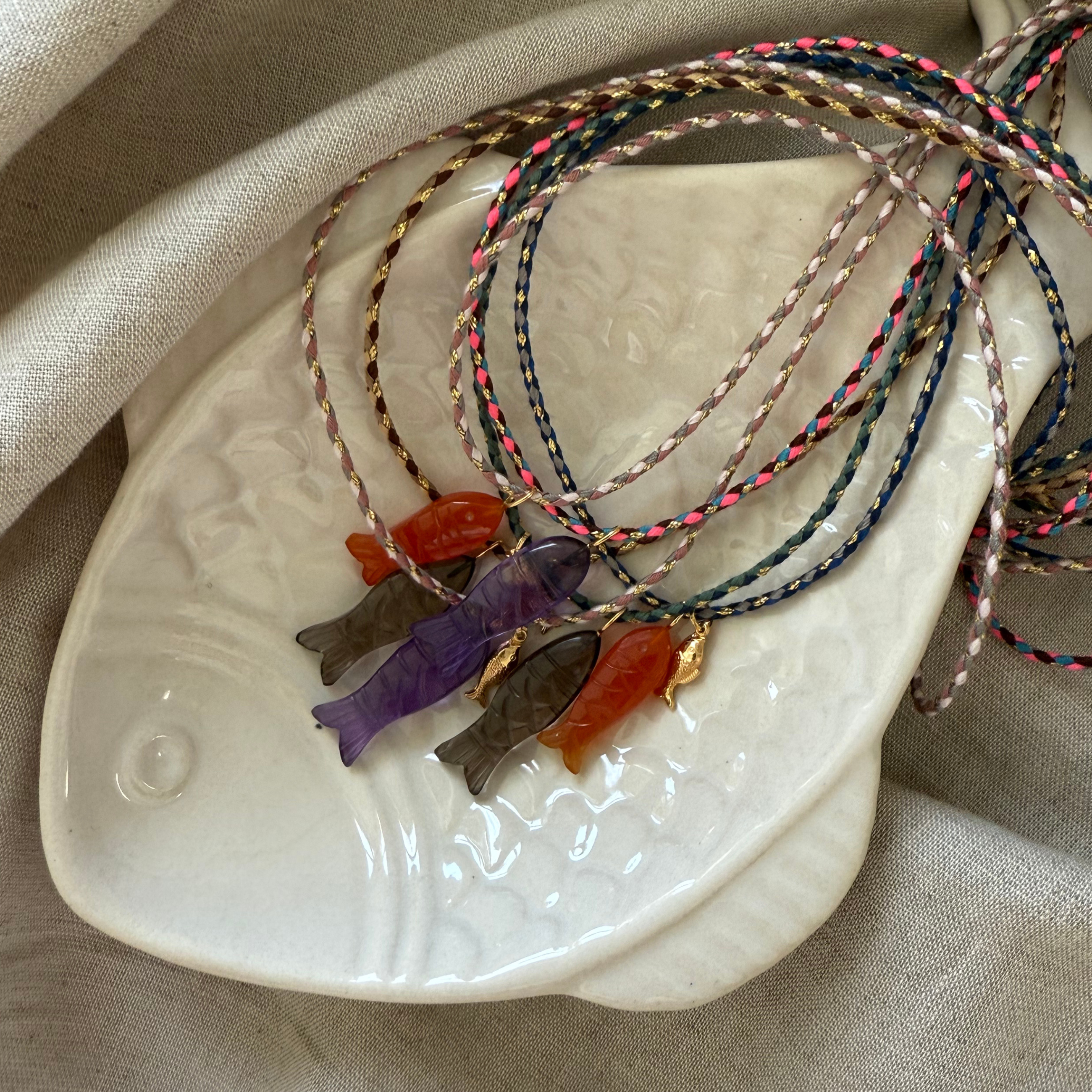 Amethyst Fish Necklace