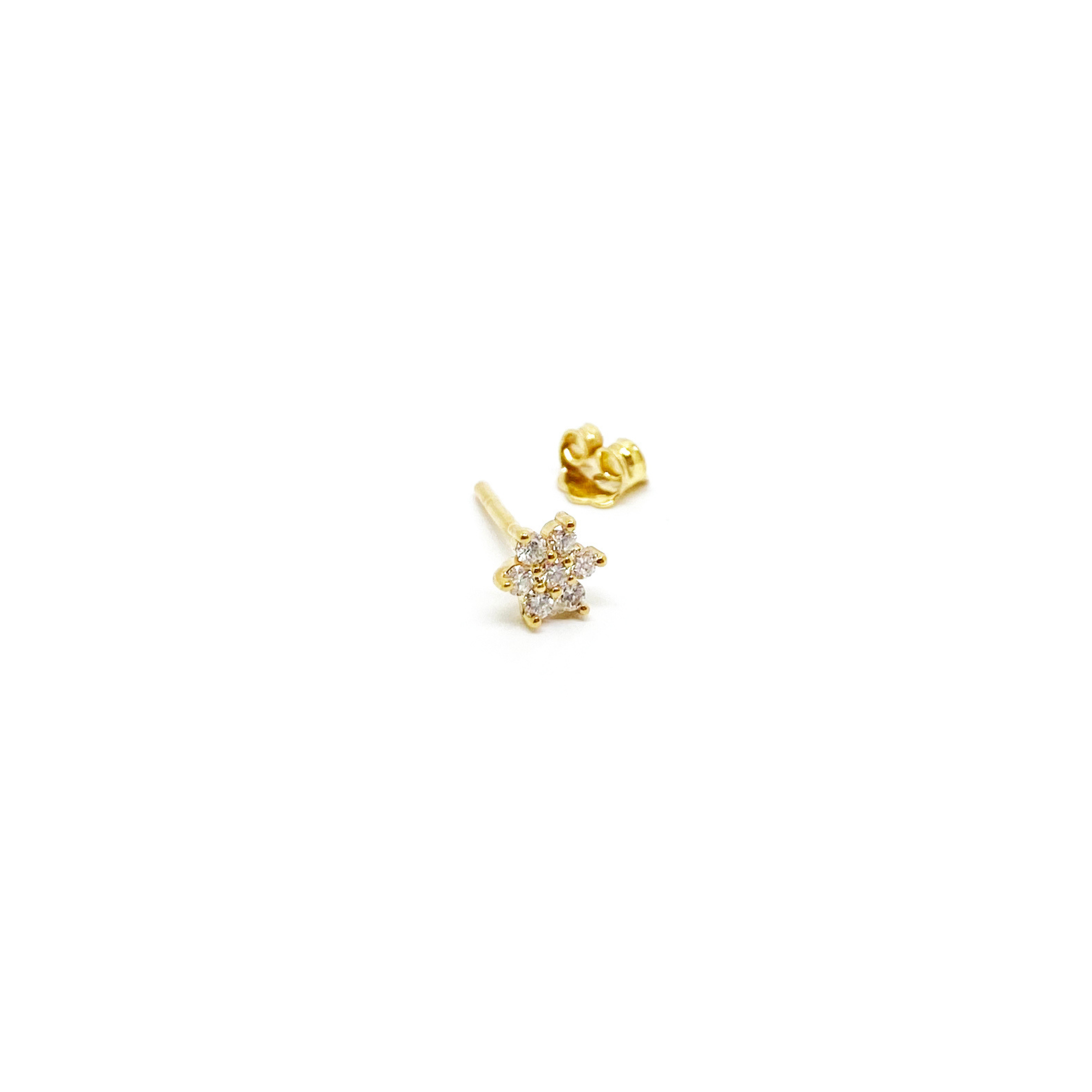 Diamond Flower Stud