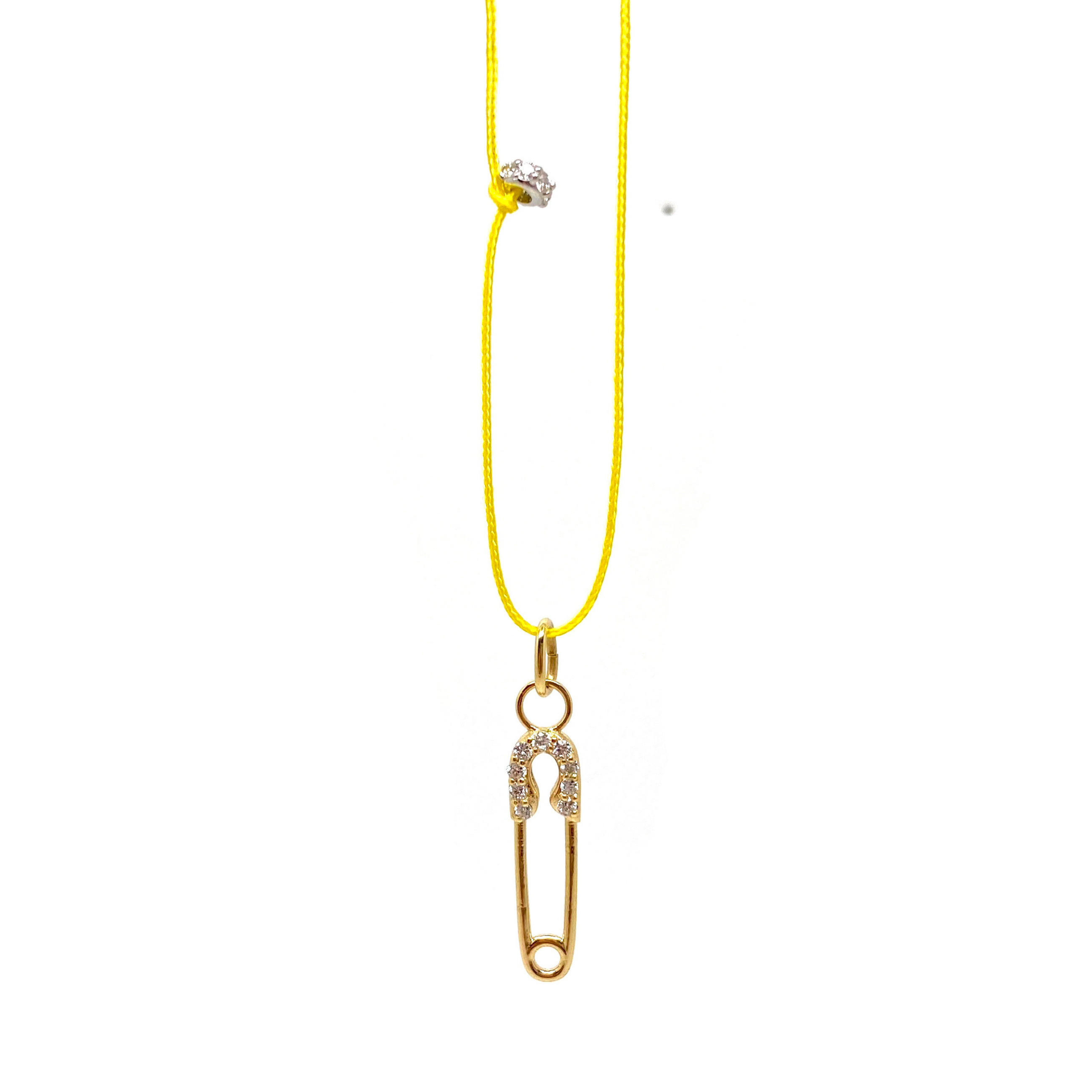 Diamond Safety Pin Necklace
