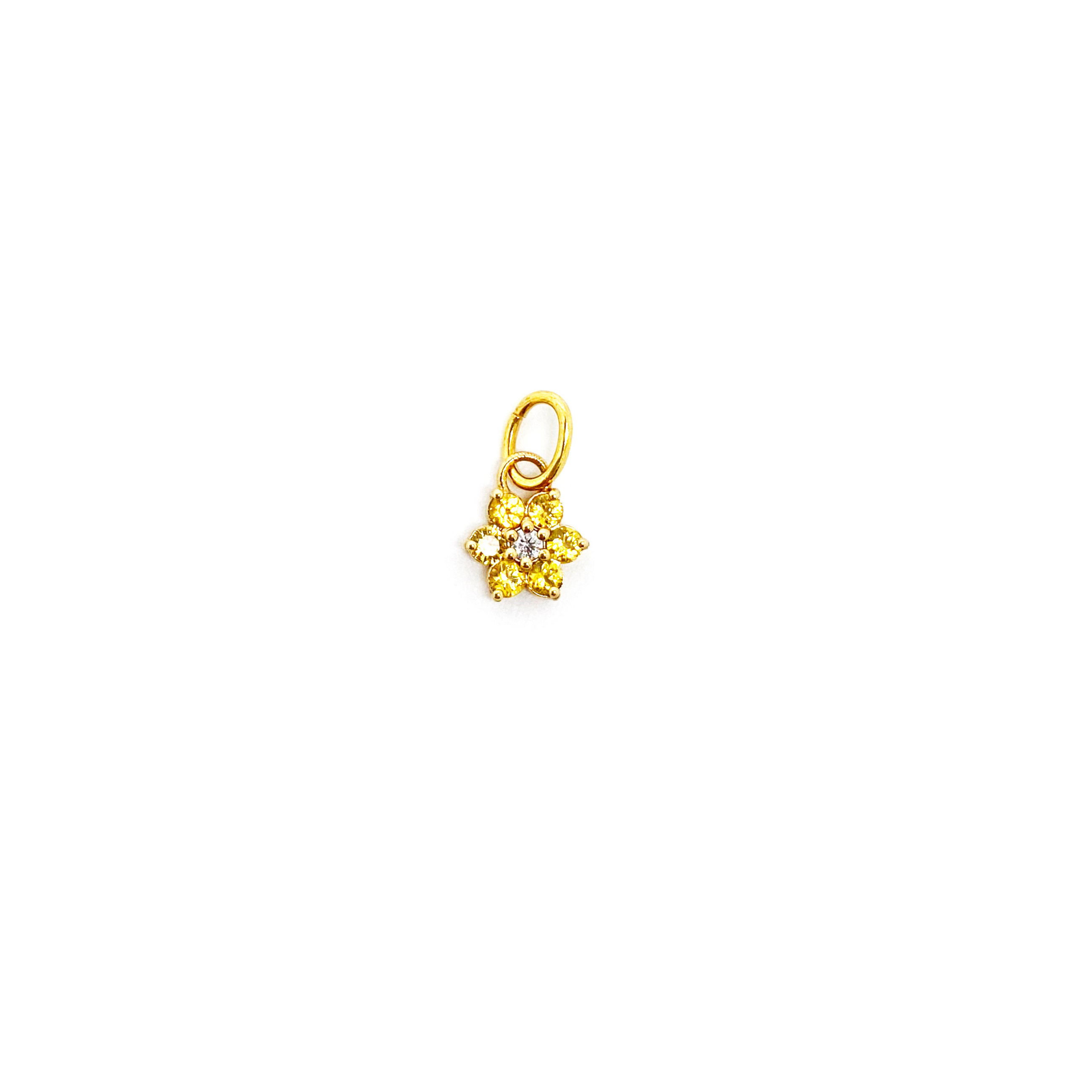 Jumbo Yellow Sapphire Flower Pendant