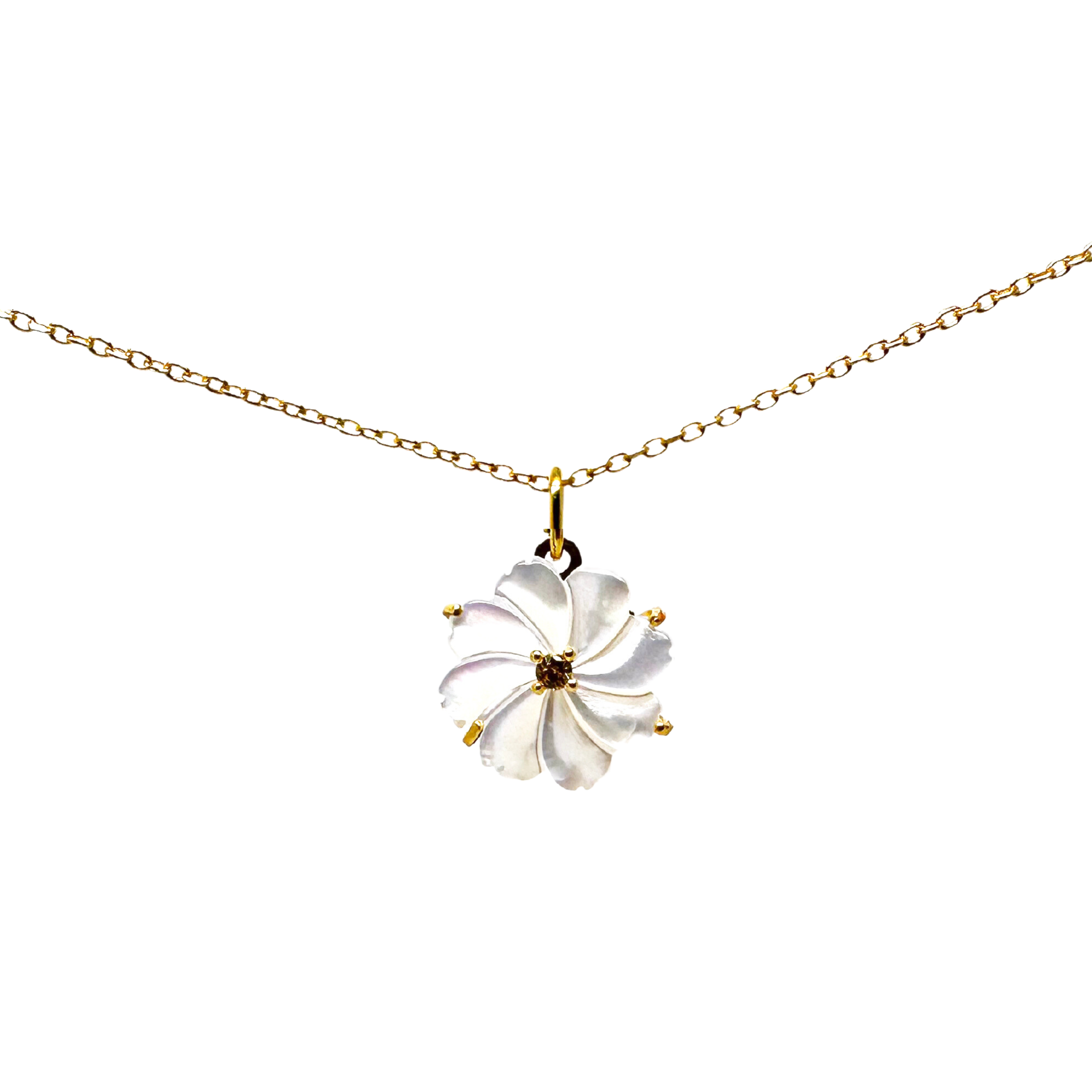 Mother of Pearl Flower Pendant