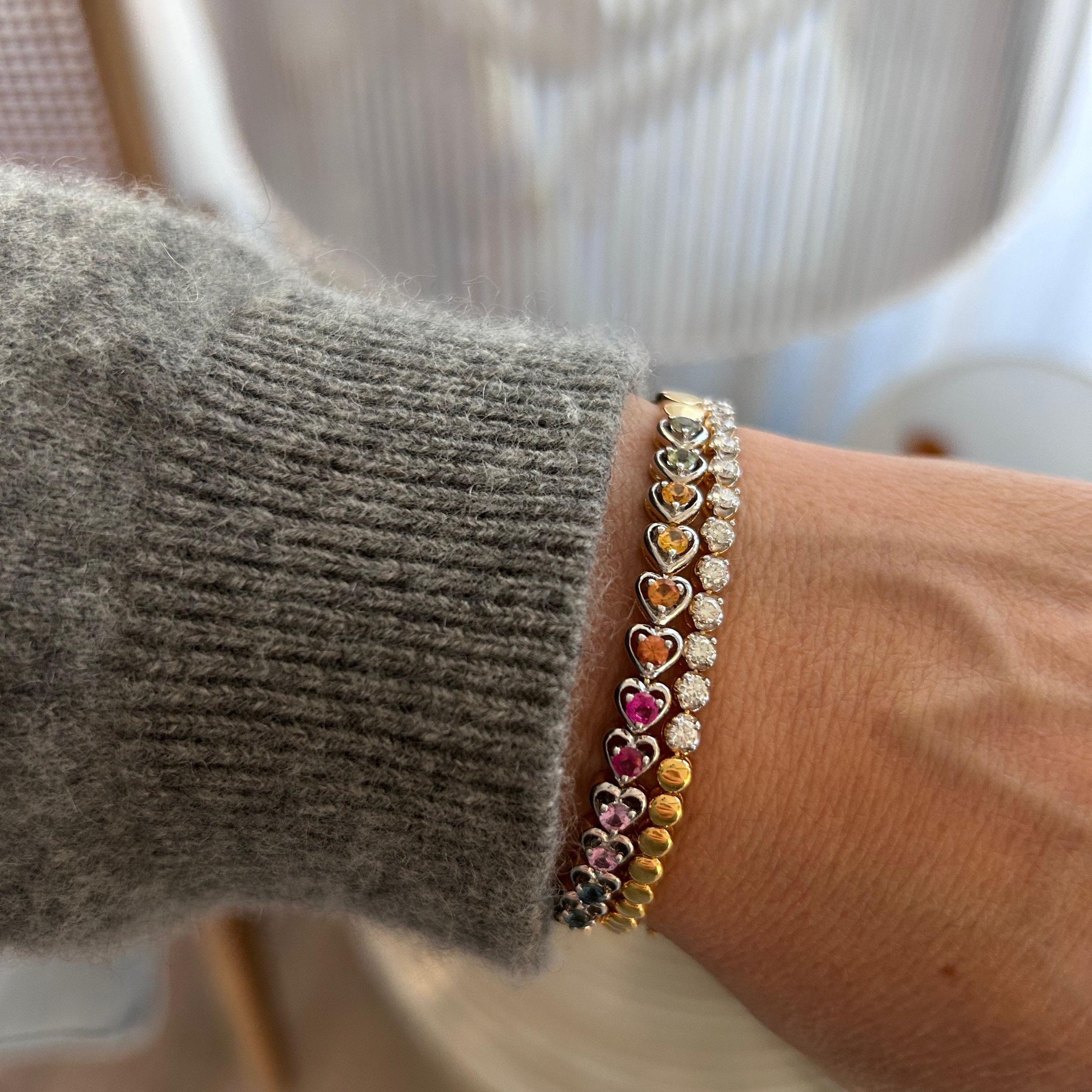 Half Diamond Tennis Bracelet