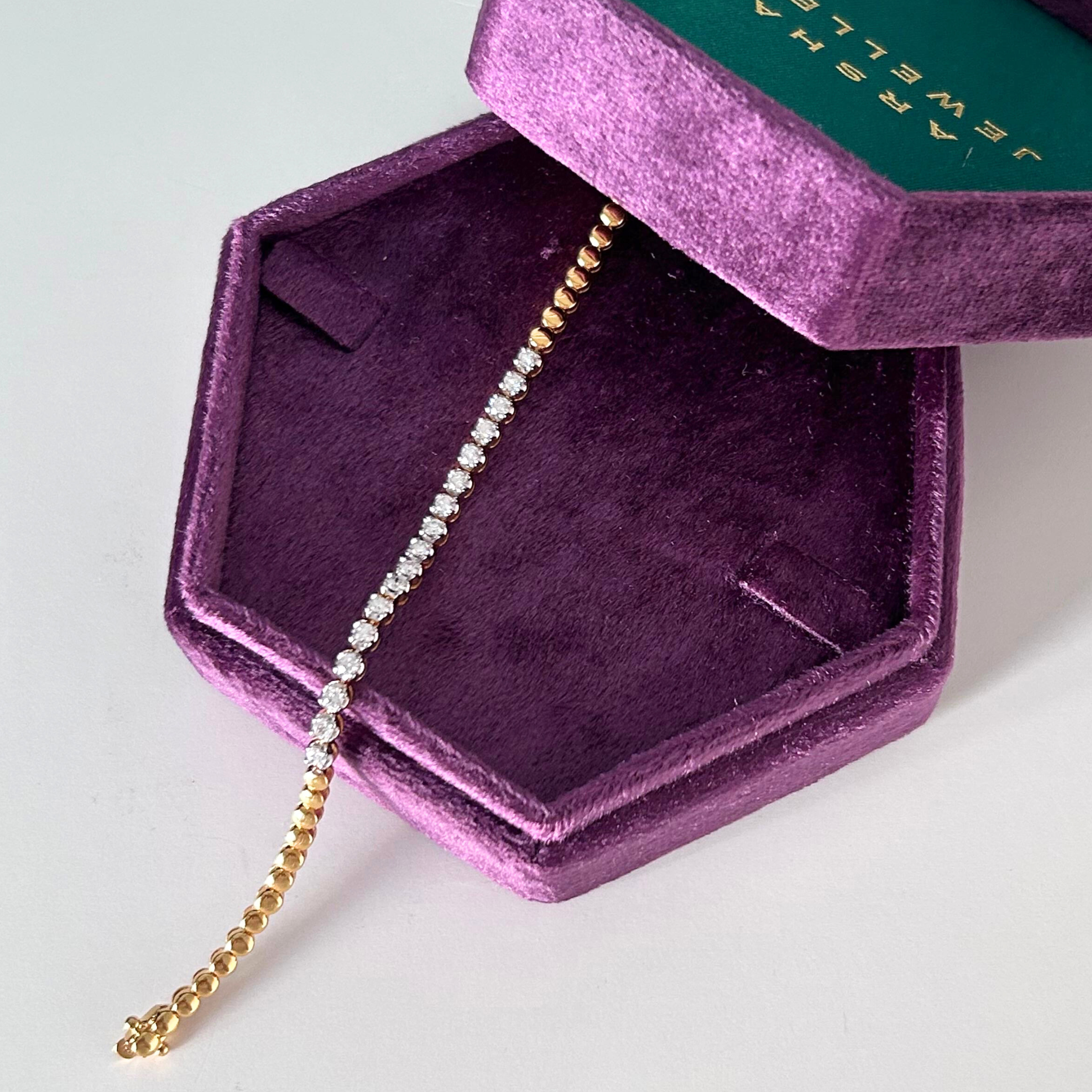 Half Diamond Tennis Bracelet