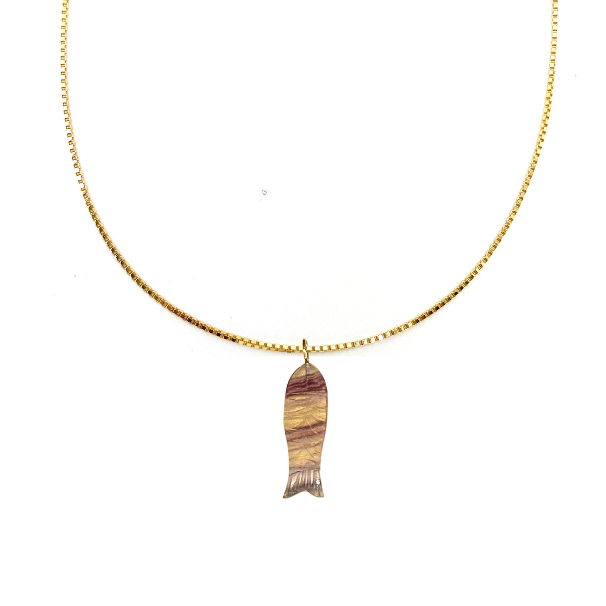 Fluorite Fish Pendant