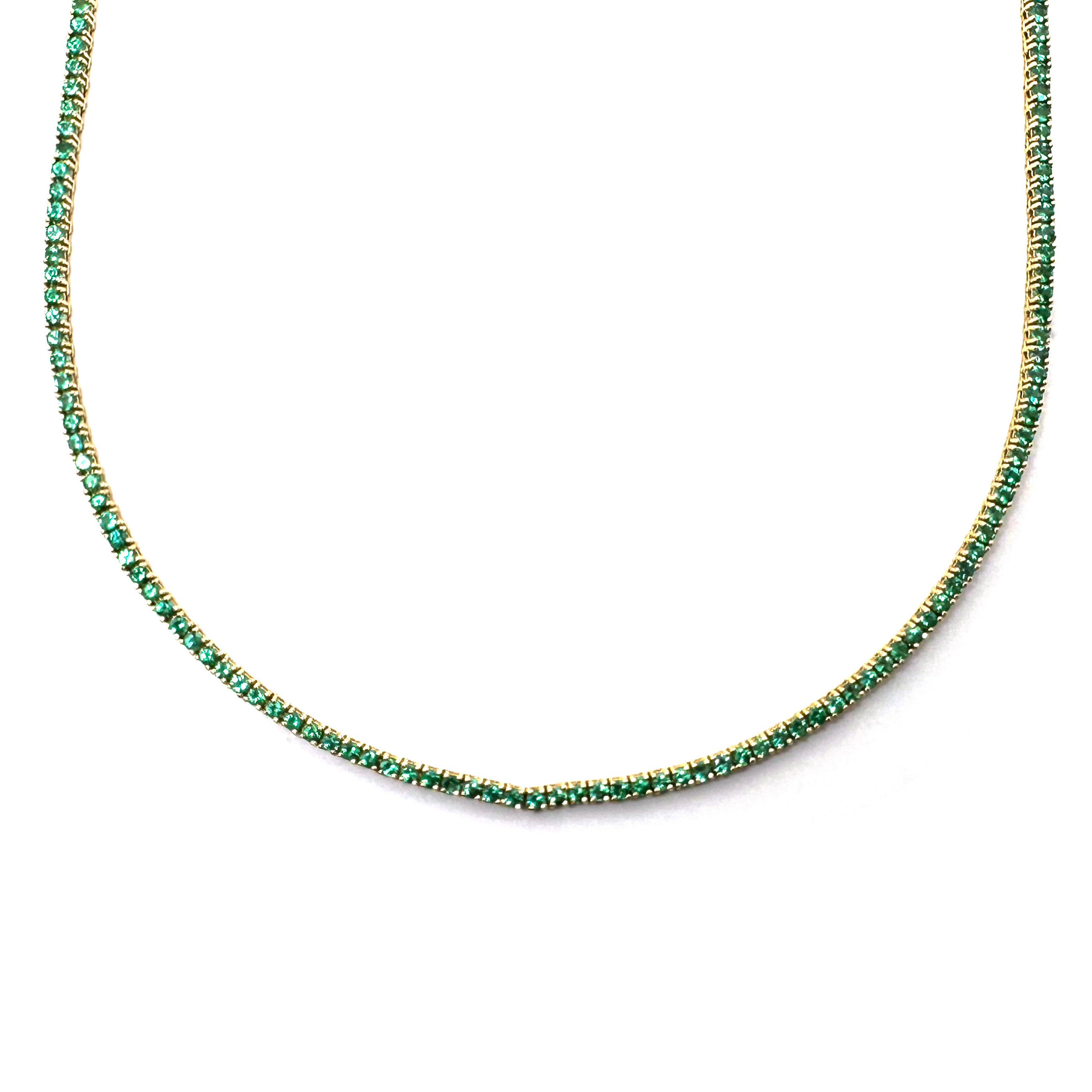 Emerald Tennis Necklace