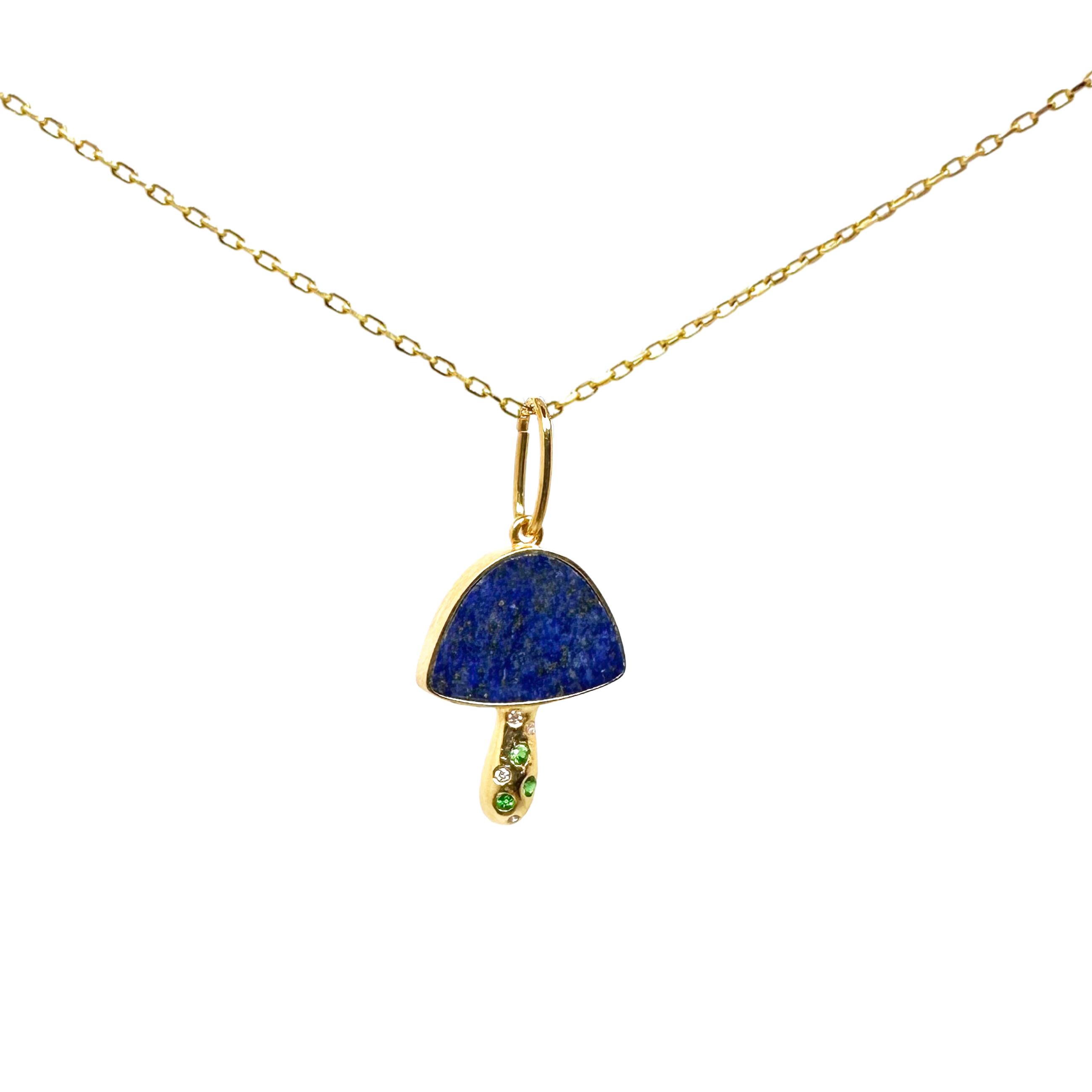 Lapis Mushroom Necklace