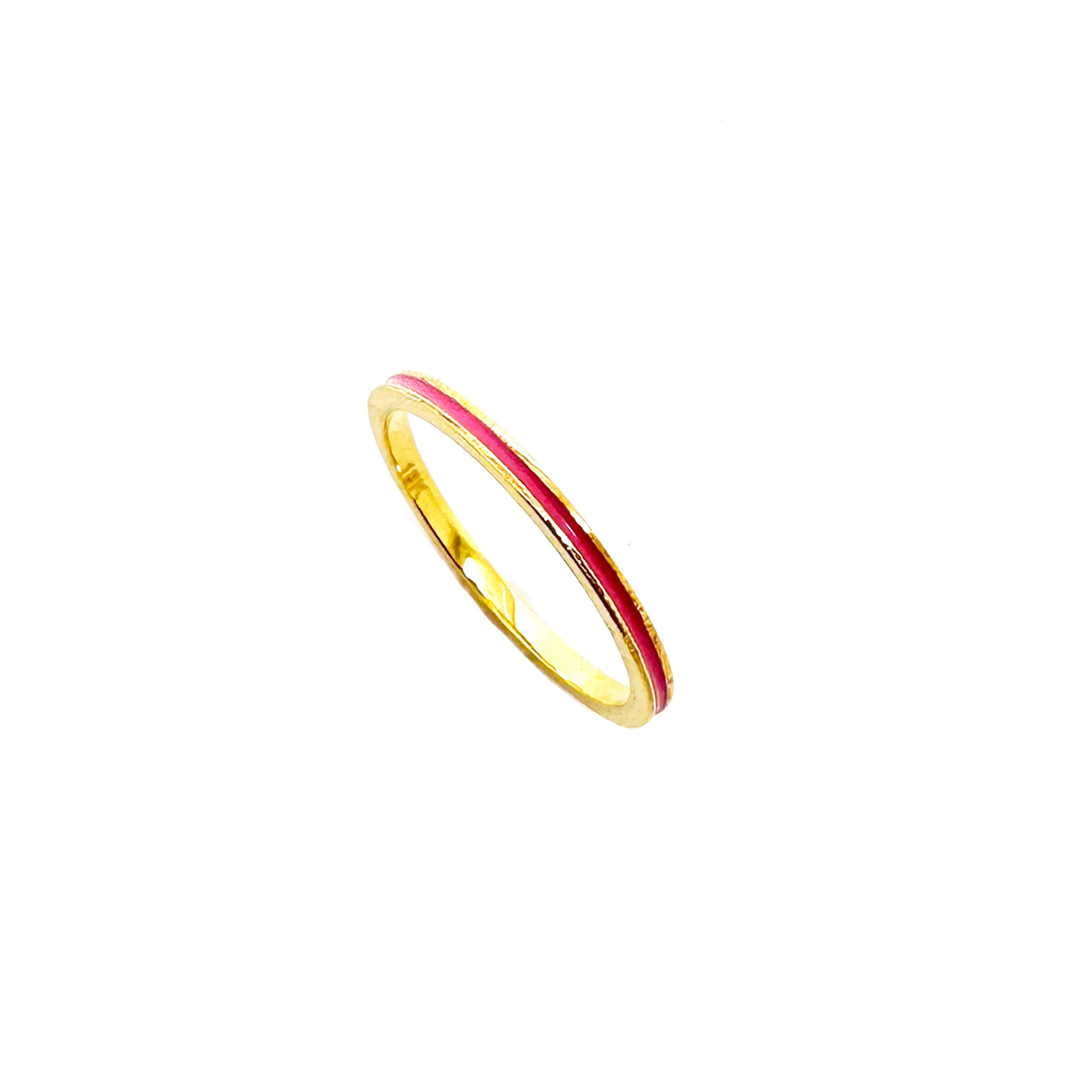 Pink Enamel Ring