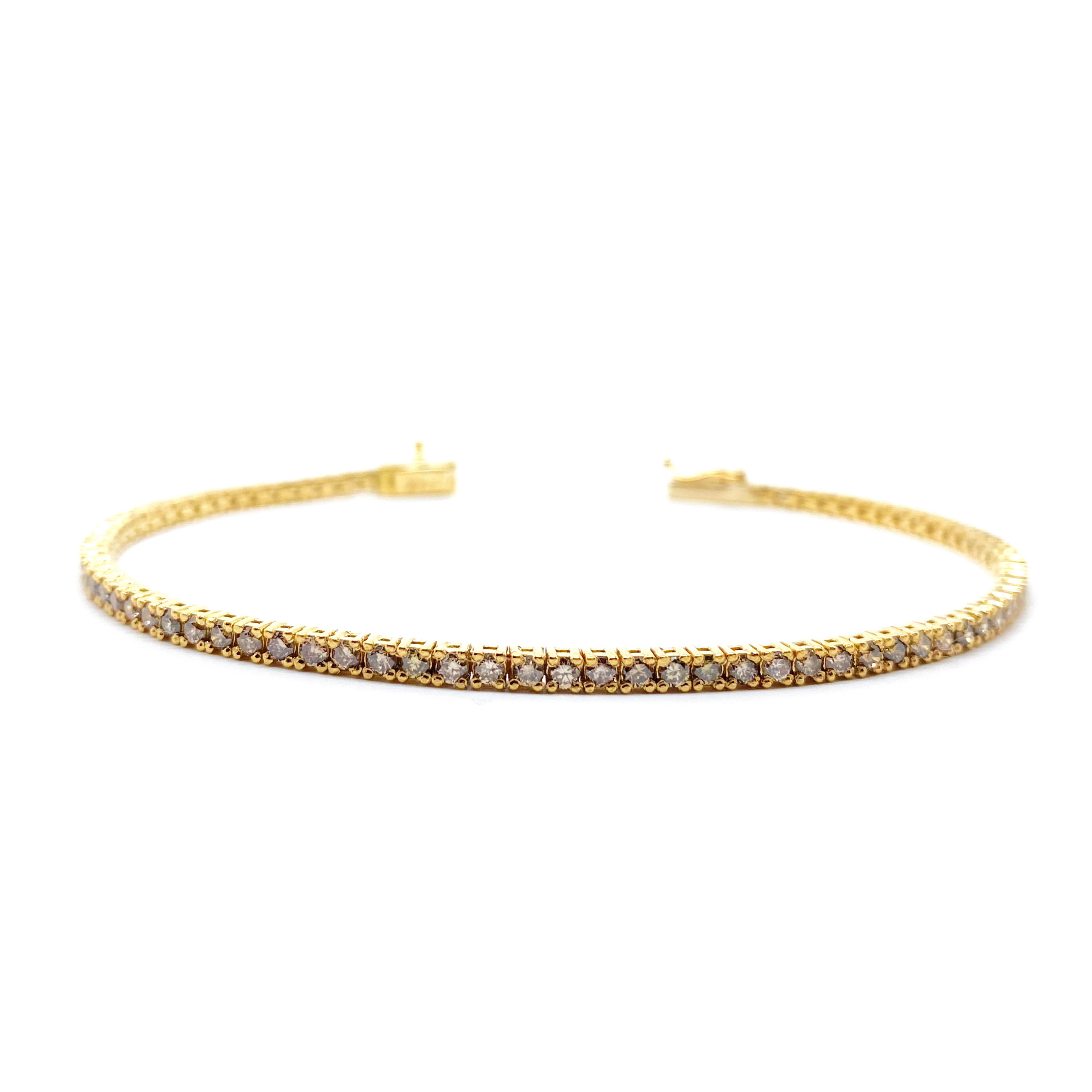 Champagne Diamond Tennis Bracelet