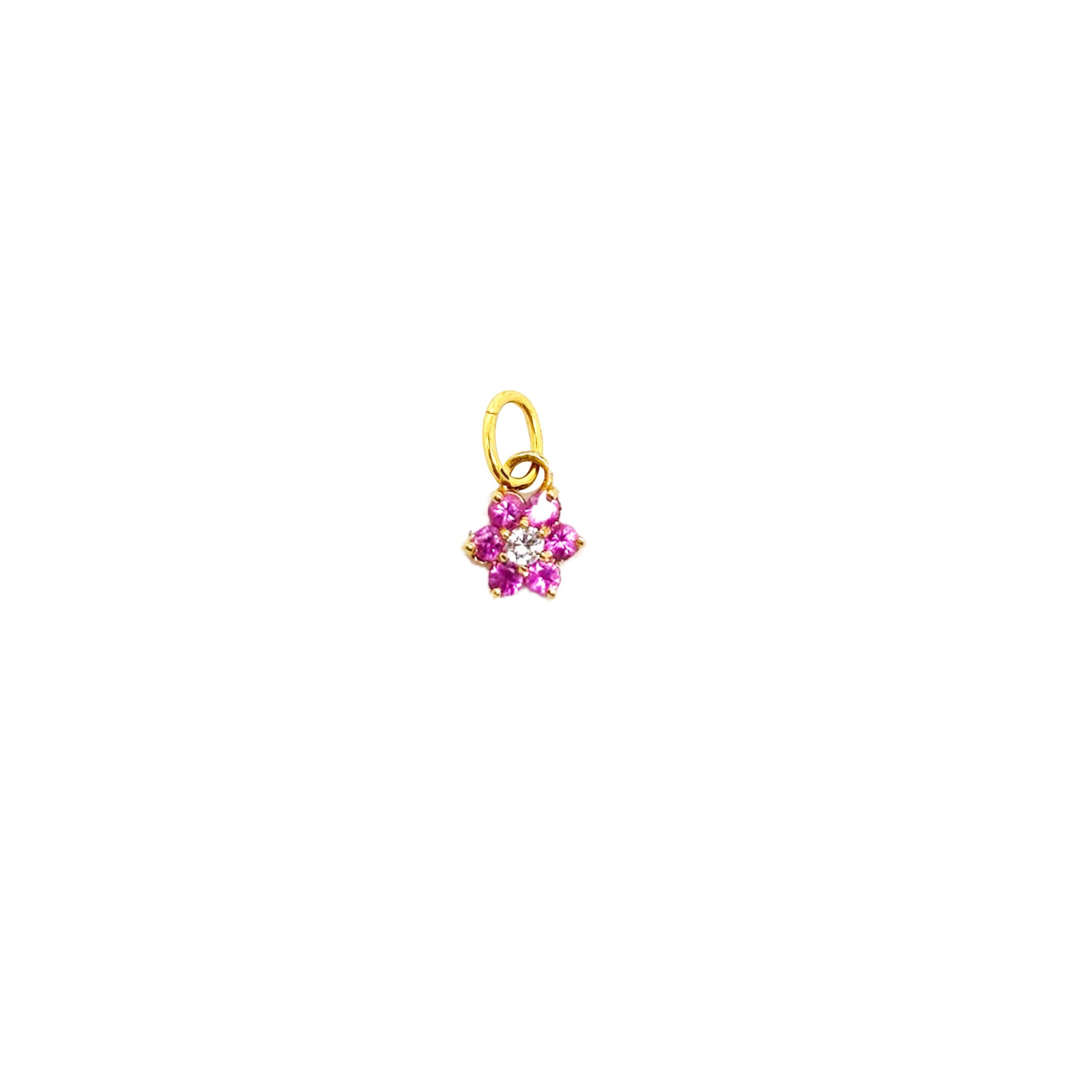 Jumbo Pink Sapphire Flower Pendant