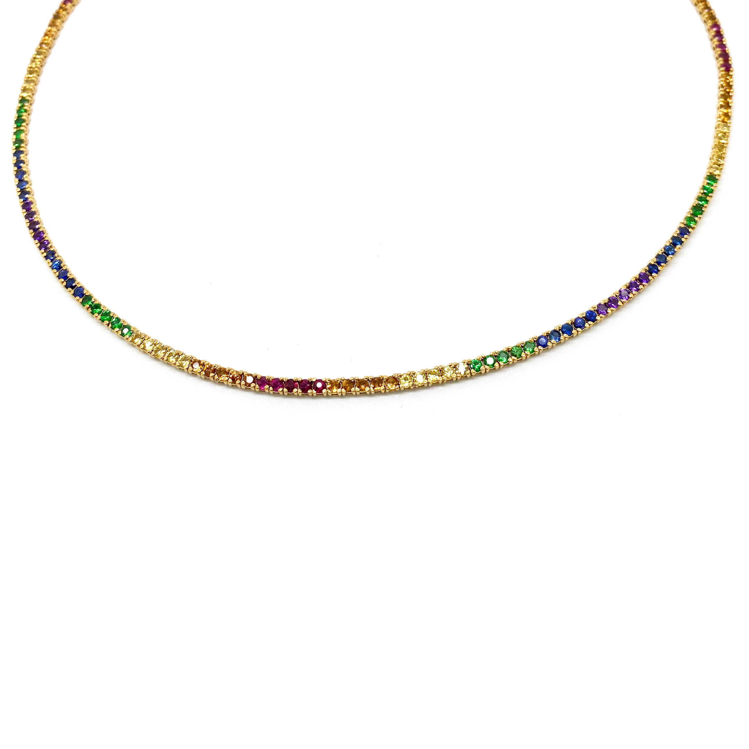 Rainbow Tennis Necklace