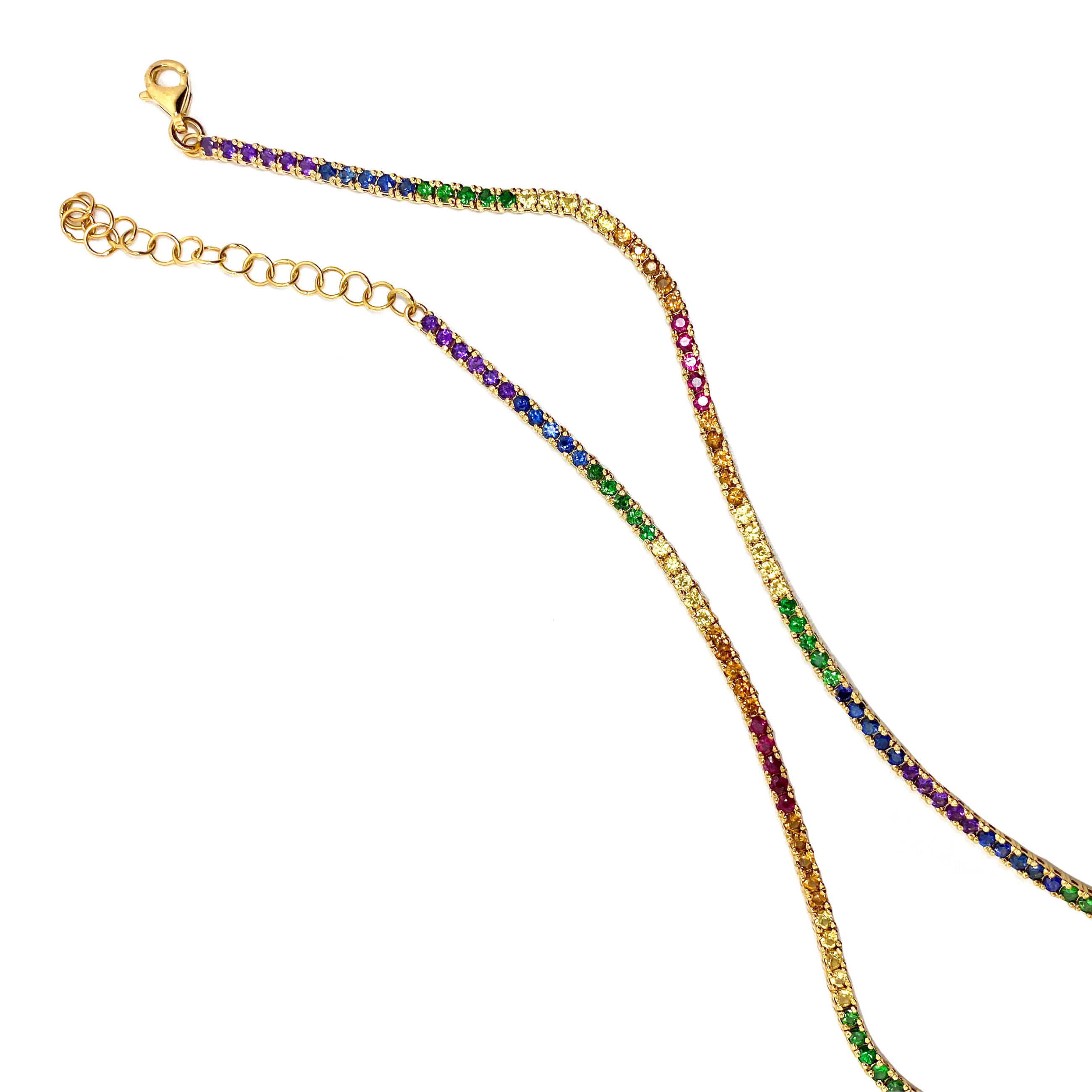 Rainbow Tennis Necklace